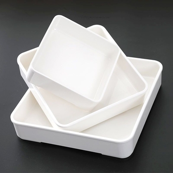 Melamīna kvadrātveida trauks, pārtikas kvalitāte, izturīgs pret temperatūru, pasniegšanas plāksne gataviem ēdieniem un dārzeņiem