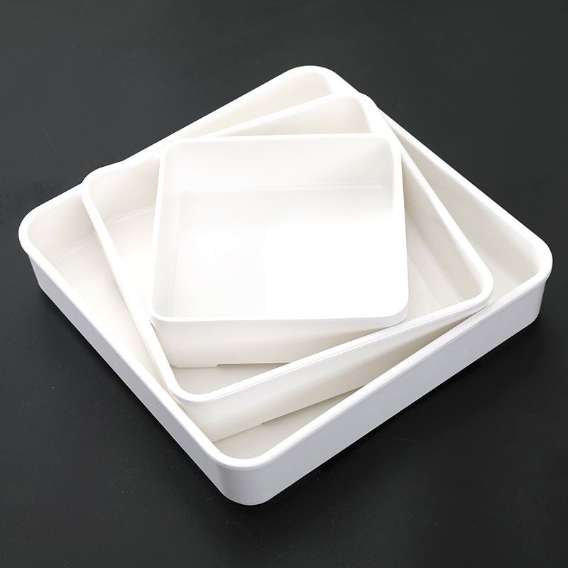 Melamininis kvadratinis padėklas, maisto kokybės, atsparus šilumai, patiekalų ir daržovių serviravimo plokštė