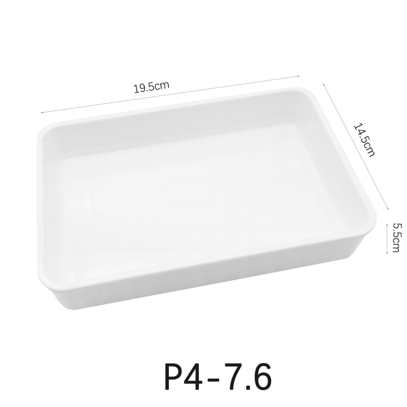 Melamīna kvadrātveida trauks, pārtikas kvalitāte, izturīgs pret temperatūru, pasniegšanas plāksne gataviem ēdieniem un dārzeņiem