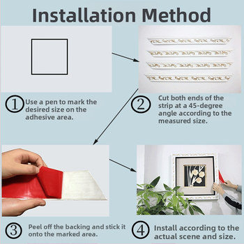PVC pašlīmējoša dekoratīvā malu lente televizora fona sienai — mūsdienīgs stils, ugunsizturīga, ūdensizturīga, mitrumizturīga, korozijizturīga
