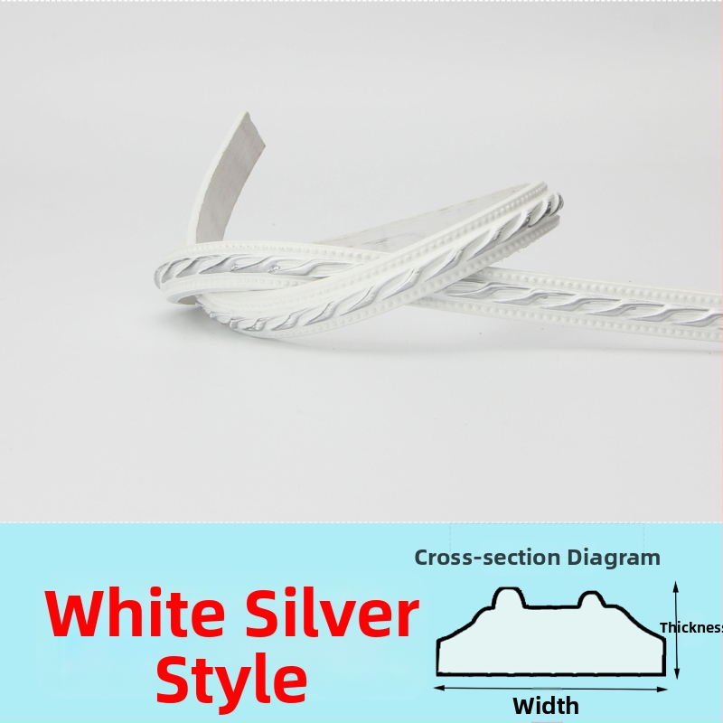 PVC pašlīmējoša dekoratīvā malu lente televizora fona sienai — mūsdienīgs stils, ugunsizturīga, ūdensizturīga, mitrumizturīga, korozijizturīga