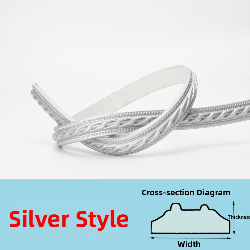 PVC pašlīmējoša dekoratīvā malu lente televizora fona sienai — mūsdienīgs stils, ugunsizturīga, ūdensizturīga, mitrumizturīga, korozijizturīga