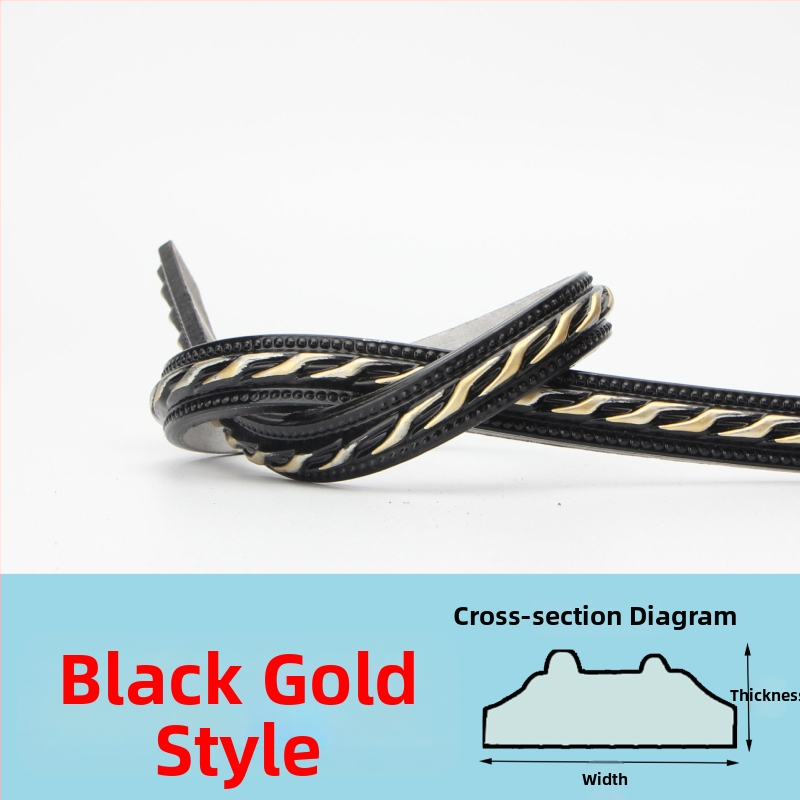 PVC pašlīmējoša dekoratīvā malu lente televizora fona sienai — mūsdienīgs stils, ugunsizturīga, ūdensizturīga, mitrumizturīga, korozijizturīga