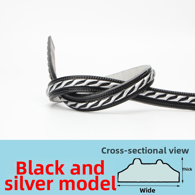 PVC pašlīmējoša dekoratīvā malu lente televizora fona sienai — mūsdienīgs stils, ugunsizturīga, ūdensizturīga, mitrumizturīga, korozijizturīga