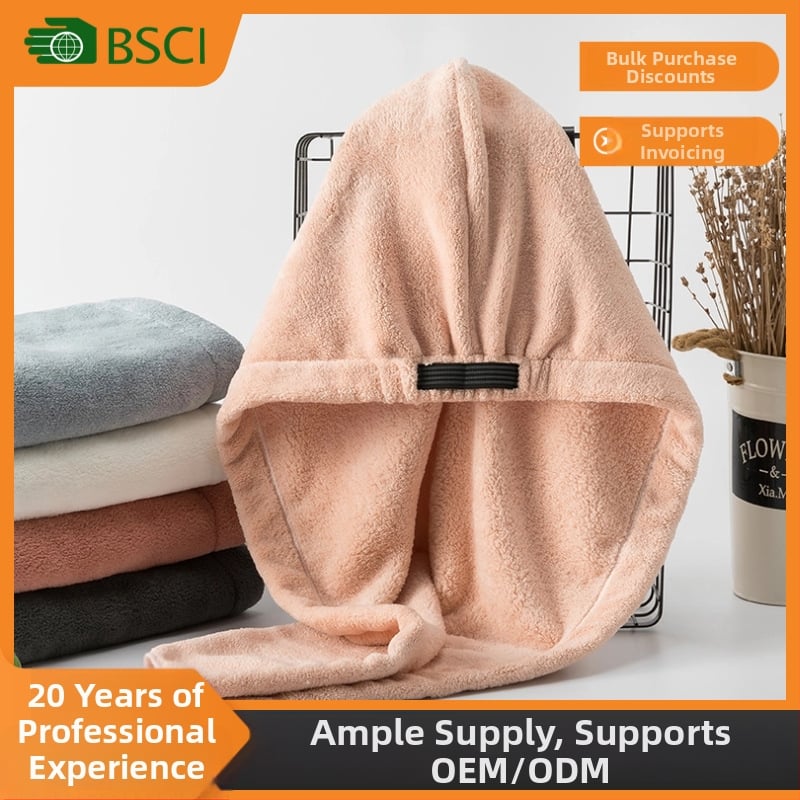 Koraļa flīsa matu žāvēšanas cepure, ļoti absorbējoša, ātri žūst, elpojoša, 120–139 g