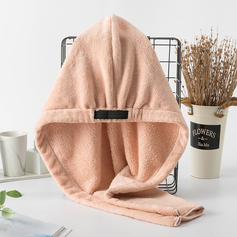 Koraļa flīsa matu žāvēšanas cepure, ļoti absorbējoša, ātri žūst, elpojoša, 120–139 g