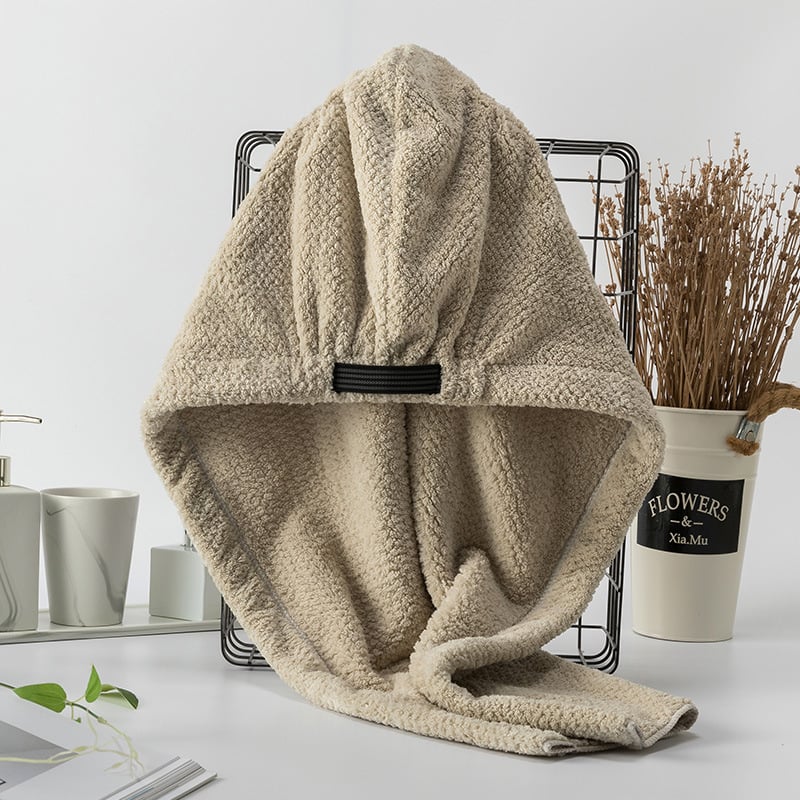 Koraļa flīsa matu žāvēšanas cepure, ļoti absorbējoša, ātri žūst, elpojoša, 120–139 g