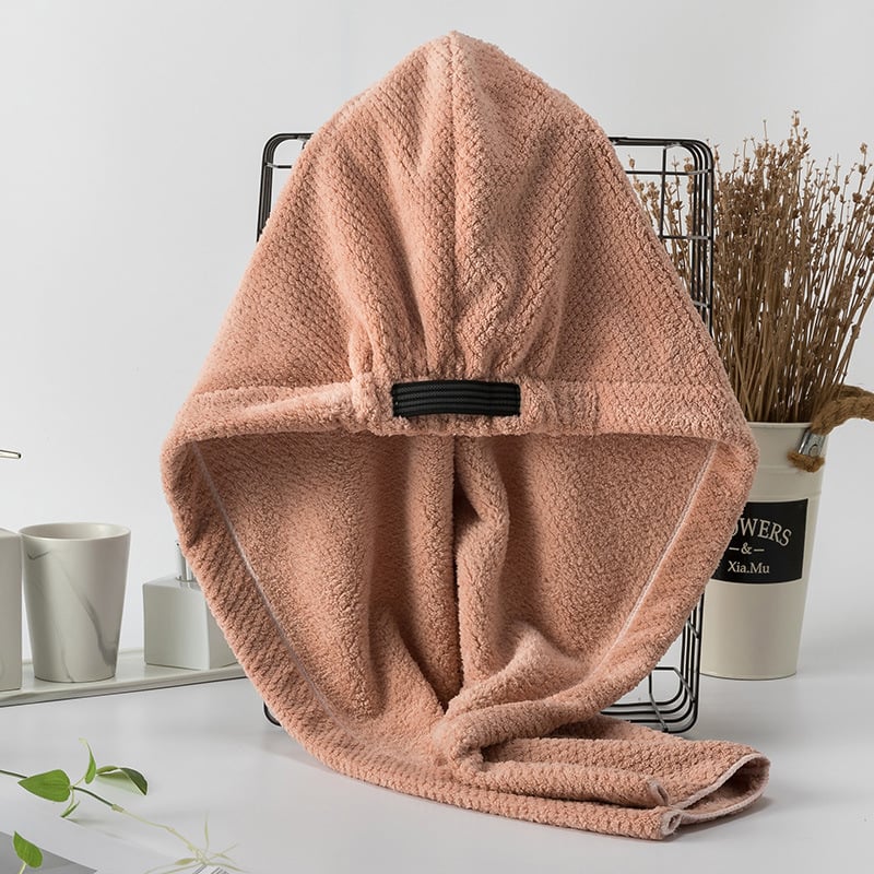 Koraļa flīsa matu žāvēšanas cepure, ļoti absorbējoša, ātri žūst, elpojoša, 120–139 g