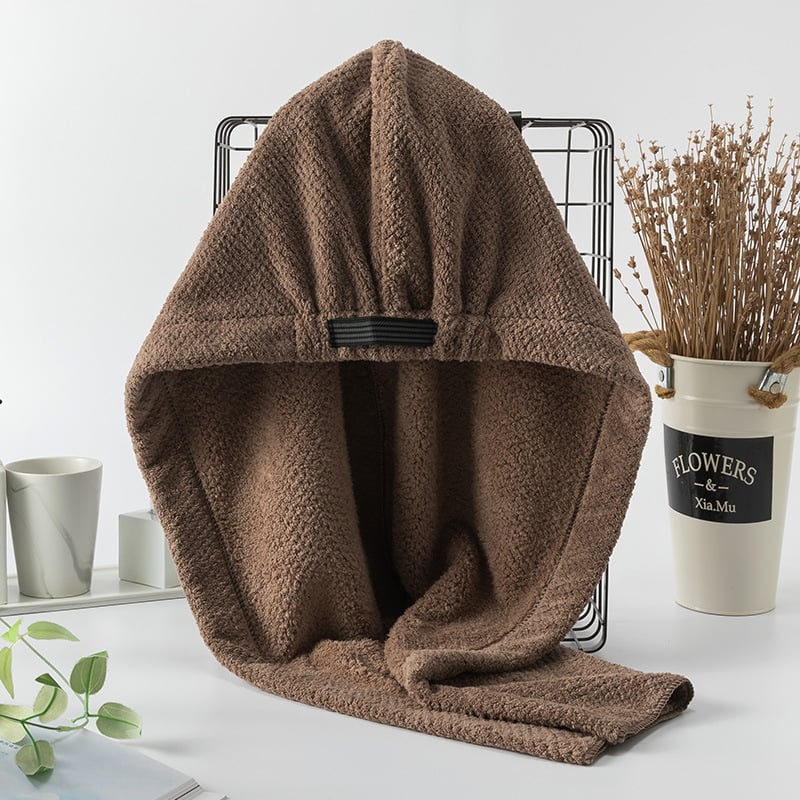 Koraļa flīsa matu žāvēšanas cepure, ļoti absorbējoša, ātri žūst, elpojoša, 120–139 g