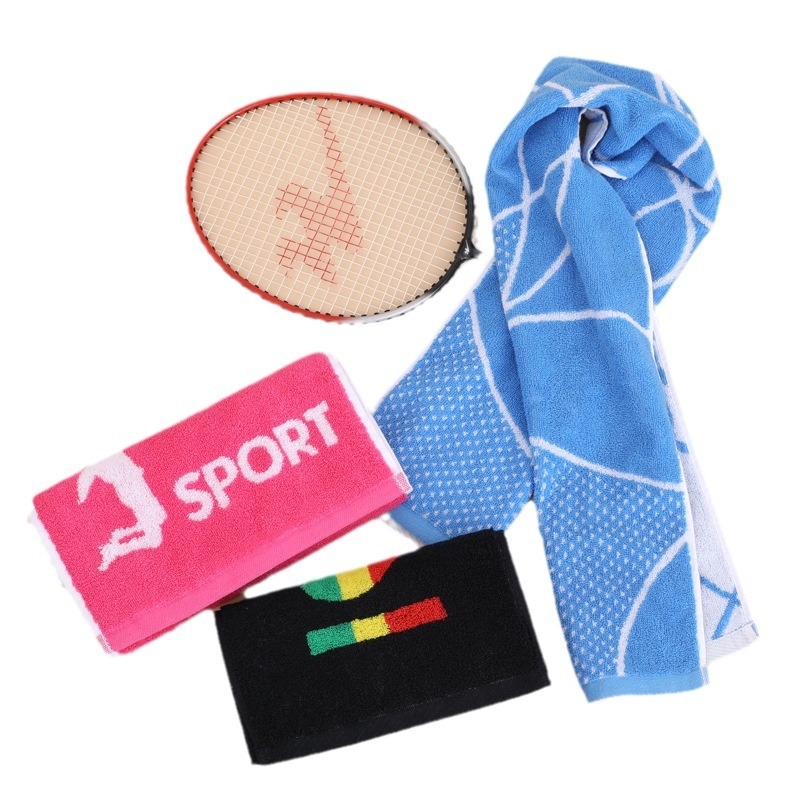 Sportski ručnik od 100% pamuka s logom, 20×100 cm, ručnik za teretanu, brzo sušenje, s kukom, upija znoj, dvostrani tisak