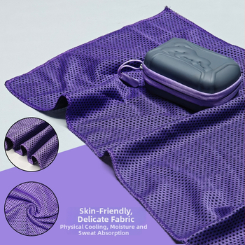 Poliészter sporttörölköző hűsítő érzetével, 120 g, AB szál, logó testreszabható