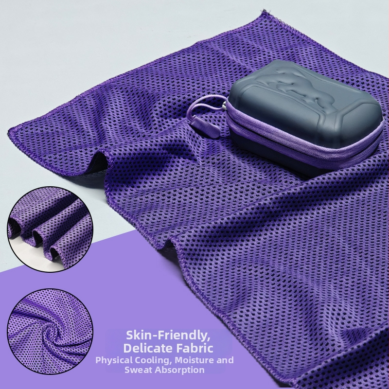 Poliészter sporttörölköző hűsítő érzetével, 120 g, AB szál, logó testreszabható