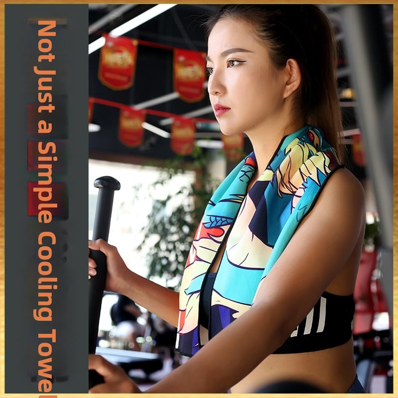 Sport törölköző edzéshez hűsítő érzetű, gyorsan száradó keverék anyagból, 420 g, logó nyomtatás, testreszabható