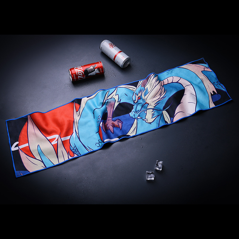 Sport törölköző edzéshez hűsítő érzetű, gyorsan száradó keverék anyagból, 420 g, logó nyomtatás, testreszabható