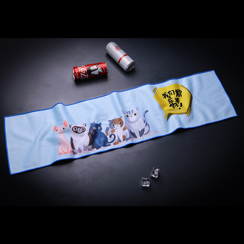 Sport törölköző edzéshez hűsítő érzetű, gyorsan száradó keverék anyagból, 420 g, logó nyomtatás, testreszabható