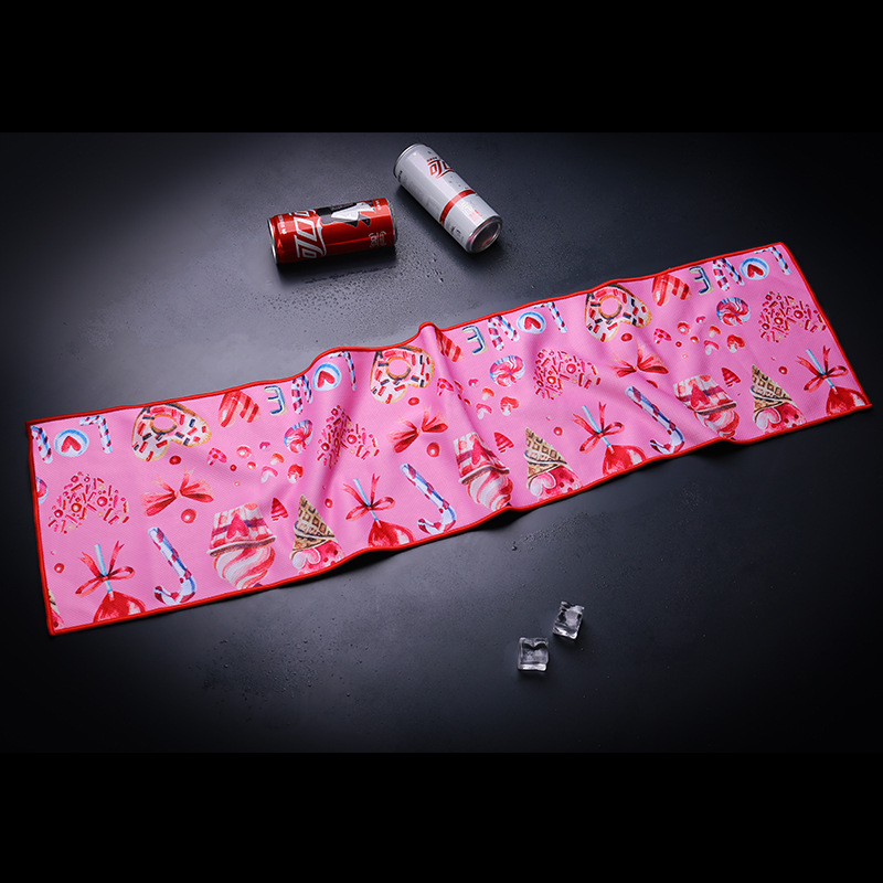 Sport törölköző edzéshez hűsítő érzetű, gyorsan száradó keverék anyagból, 420 g, logó nyomtatás, testreszabható