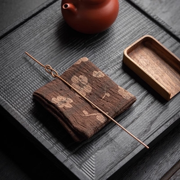 Sugeriaujantis kačių arbatos rankšluostis – medvilnės ir lino audinys, zen stiliaus arbatos ceremonijai