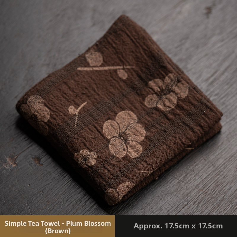 Sugeriaujantis kačių arbatos rankšluostis – medvilnės ir lino audinys, zen stiliaus arbatos ceremonijai