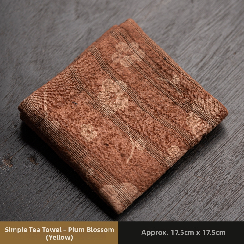 Sugeriaujantis kačių arbatos rankšluostis – medvilnės ir lino audinys, zen stiliaus arbatos ceremonijai