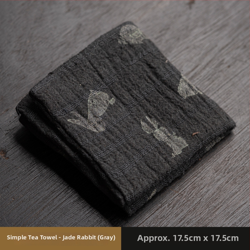 Sugeriaujantis kačių arbatos rankšluostis – medvilnės ir lino audinys, zen stiliaus arbatos ceremonijai