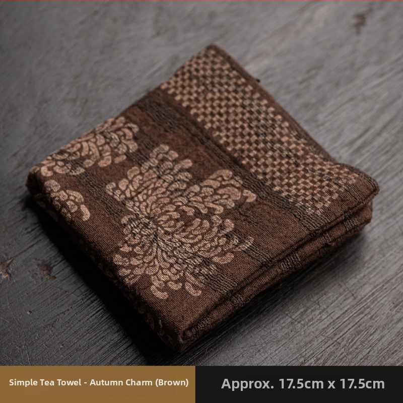 Sugeriaujantis kačių arbatos rankšluostis – medvilnės ir lino audinys, zen stiliaus arbatos ceremonijai