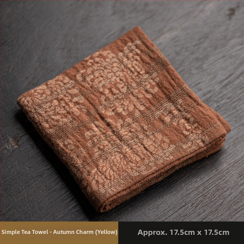 Sugeriaujantis kačių arbatos rankšluostis – medvilnės ir lino audinys, zen stiliaus arbatos ceremonijai