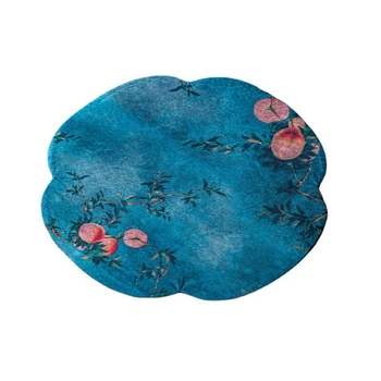 Apskrito formos dviejų pusių izoliacinis arbatos kilimėlis iš audinio su logotipu, kinų stilius