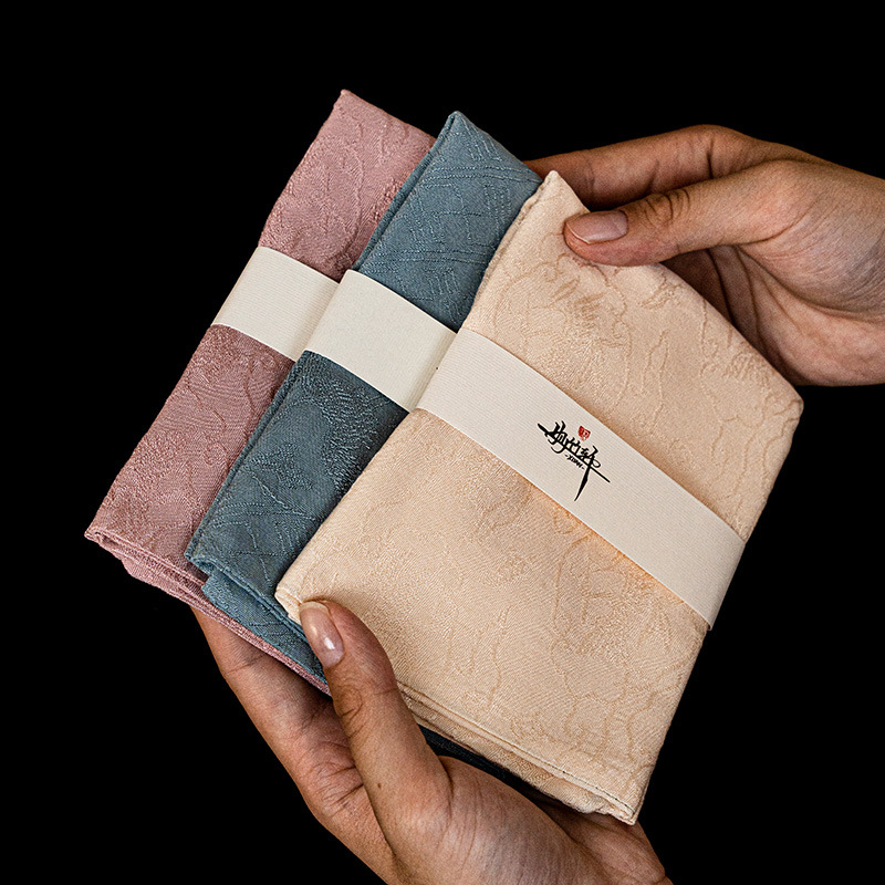 Gongfu teáskészlethez teakel kendő, vastag, nedvszívó, 350 g pamut, egyszerű szövés