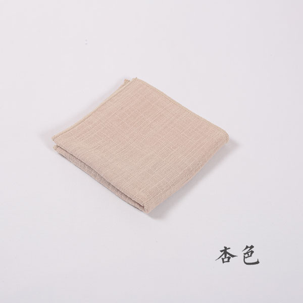 Négyzet alakú teáskendő pamut-linó keverékből – 260 g, slub fonal, fonal 21, hímzett szeg