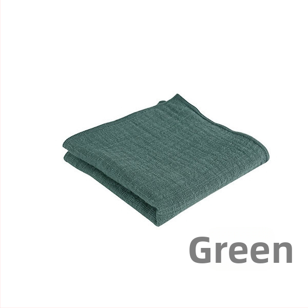 Négyzet alakú teáskendő pamut-linó keverékből – 260 g, slub fonal, fonal 21, hímzett szeg