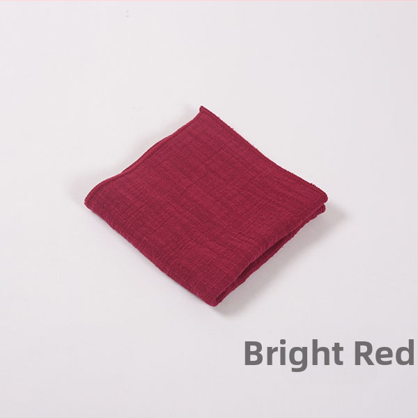 Négyzet alakú teáskendő pamut-linó keverékből – 260 g, slub fonal, fonal 21, hímzett szeg