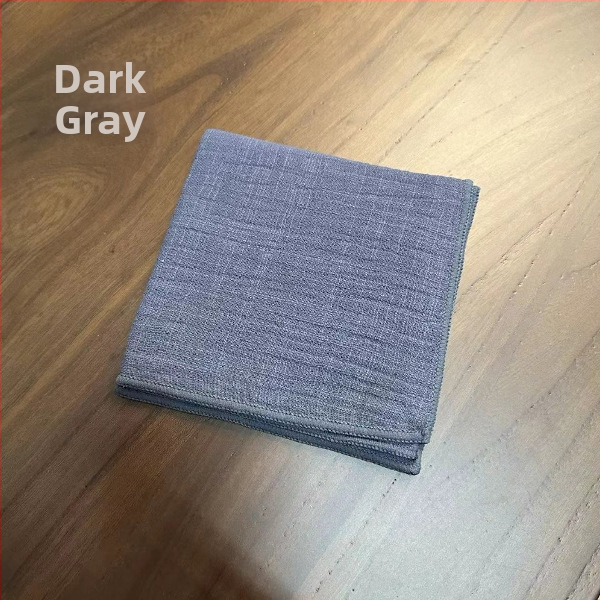 Négyzet alakú teáskendő pamut-linó keverékből – 260 g, slub fonal, fonal 21, hímzett szeg