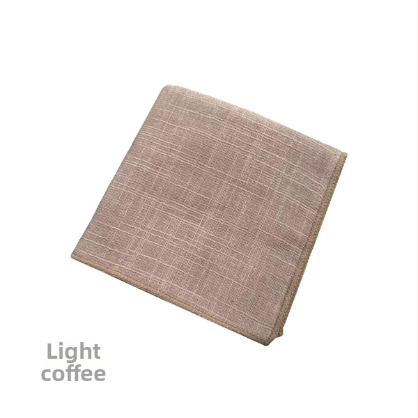 Négyzet alakú teáskendő pamut-linó keverékből – 260 g, slub fonal, fonal 21, hímzett szeg