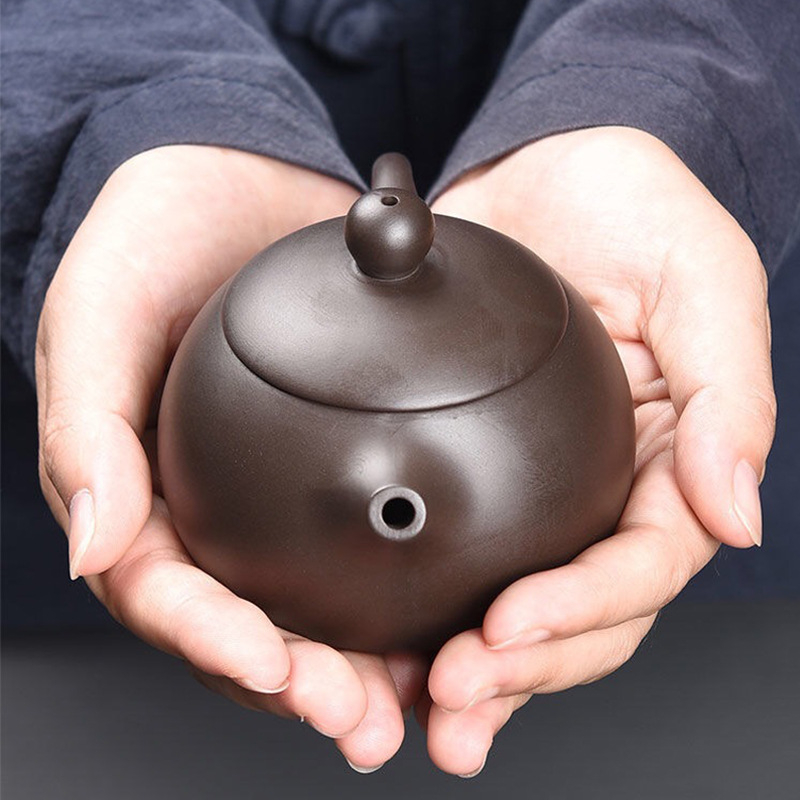 Pārvietojams tējas komplekts no Zisha māla, ceļojumu soma, bambusa paliktnis, pielāgots logo, 3–5 cilvēkiem