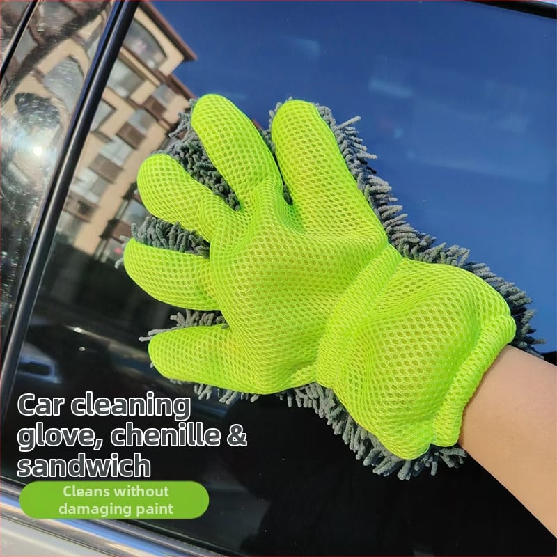 Ötujjas Chenille Velvet autómosó kesztyű – Nedvszívó, Kevert fonal, Poliészter rost, 50 g, Xinchuan márka