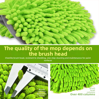 Pöördleviline teleskoopne auto pesemis mop vahupuhaste harjaga, alumiiniumvardaga ja chenille peaga