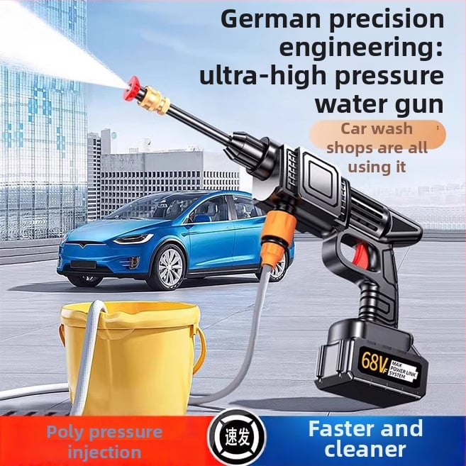 Juhtmevaba auto pesur 120W mootoriga, voolavool kuni 4 L/min, kaal 3 kg, korpus plastist sulamist; sobib auto pesuks, taimedesse jootmiseks ja põranda puhastamiseks.