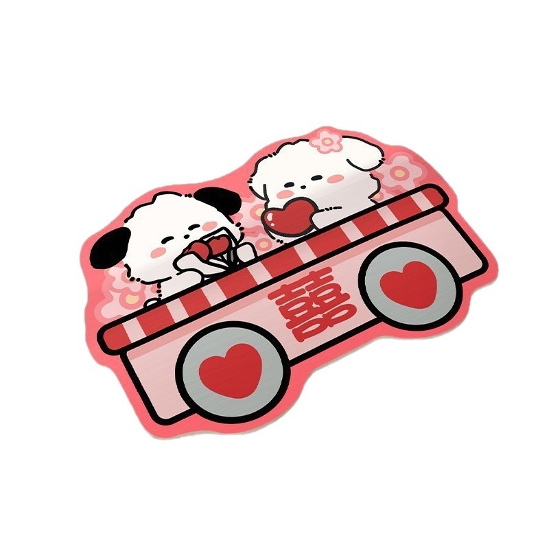 Kupaonska prostirka s dizajnom crt šteneta, protuklizna, diatomitna glina, toplinski prijenos, oblik vanzemaljca, set dekoracije za vjenčanje