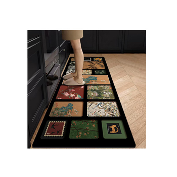 Podna podloga od diatomske gline, kvadratnog oblika, uzorak biljaka, za kuhinju i restoran