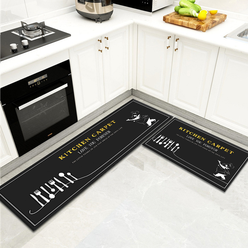 Jin Sheng Cartoon poliester pravokutni prostir za kuhinju i kupaonu, strojno pranje, dvo-dijelni set