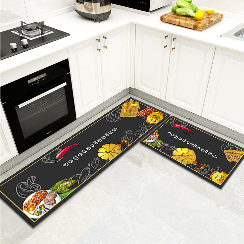 Jin Sheng Cartoon poliester pravokutni prostir za kuhinju i kupaonu, strojno pranje, dvo-dijelni set