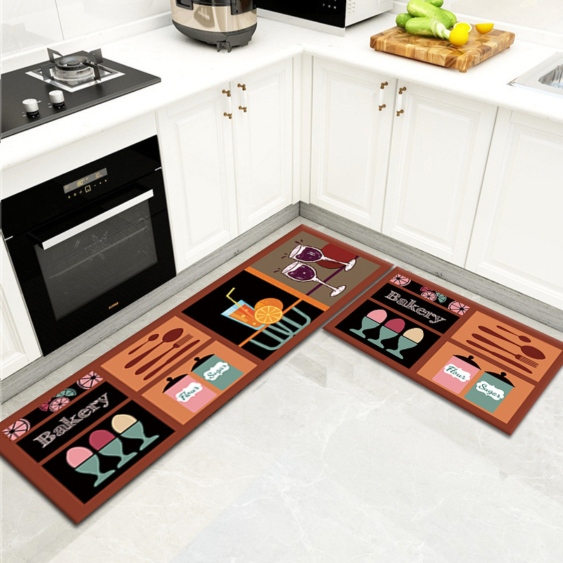 Jin Sheng Cartoon poliester pravokutni prostir za kuhinju i kupaonu, strojno pranje, dvo-dijelni set