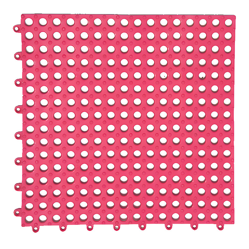 PVC neslystantis kilimėlis voniai su apvalių skylučių raštu; plaunamas; tinka voniai, tualetai, baseinui ir drėgnoms vietoms