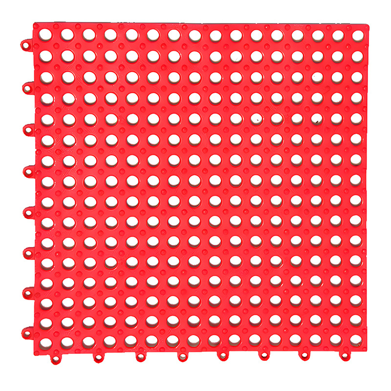 PVC neslystantis kilimėlis voniai su apvalių skylučių raštu; plaunamas; tinka voniai, tualetai, baseinui ir drėgnoms vietoms