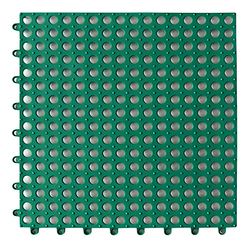 PVC neslystantis kilimėlis voniai su apvalių skylučių raštu; plaunamas; tinka voniai, tualetai, baseinui ir drėgnoms vietoms