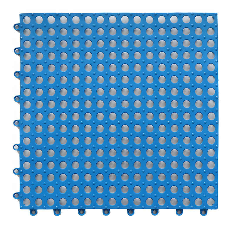 PVC neslystantis kilimėlis voniai su apvalių skylučių raštu; plaunamas; tinka voniai, tualetai, baseinui ir drėgnoms vietoms