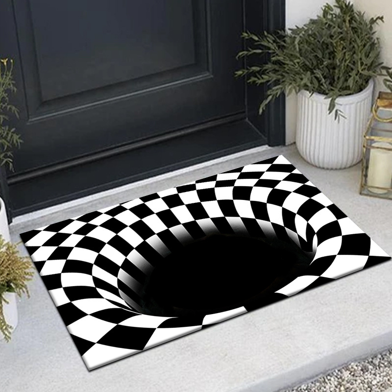 3D tepih za ulaz s klaun vizualima, jeziv efekt, perivo