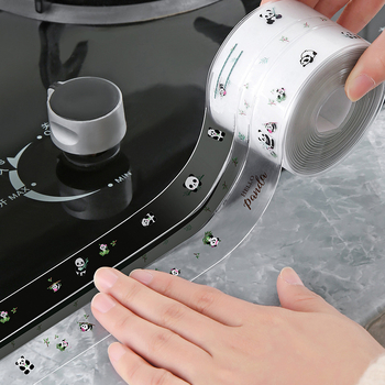 PVC pašlīmējoša mala noslēguma lente izlietnei un tualetei, ūdensnecaurlaidīga un pret pelējumu, piemērota virtuvei un vannas istabai