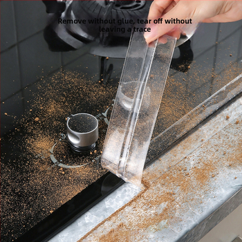 PVC pašlīmējoša mala noslēguma lente izlietnei un tualetei, ūdensnecaurlaidīga un pret pelējumu, piemērota virtuvei un vannas istabai