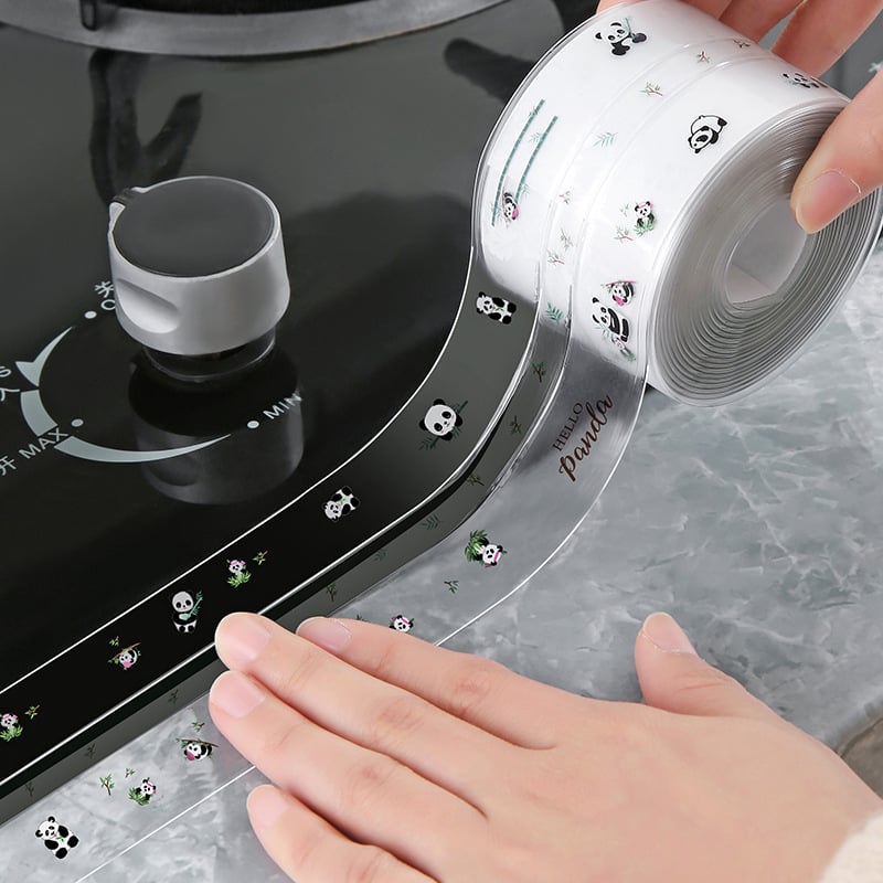 PVC pašlīmējoša mala noslēguma lente izlietnei un tualetei, ūdensnecaurlaidīga un pret pelējumu, piemērota virtuvei un vannas istabai